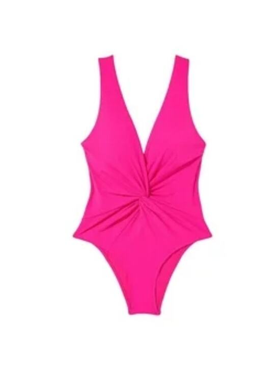Victoria's Secret Pink Other - NWOT Victoria's Secret Forever Pink Plunge Fuchsia Cheeky Open Back One Piece L